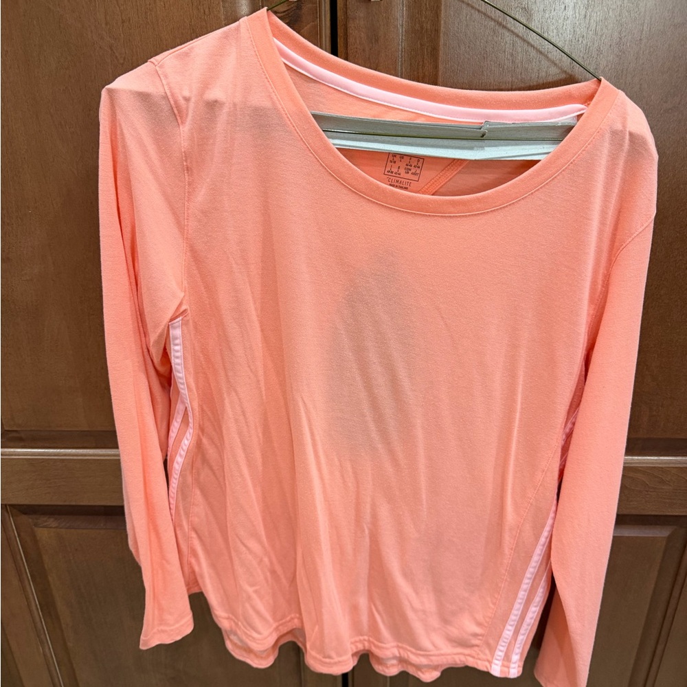 adidas Originals Coral Peach Long-Sleeve Crew Top